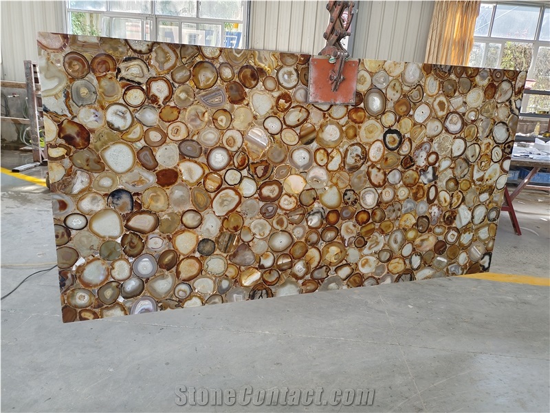Brown Agate Semiprecious Slabs Translucent Stone Slabs