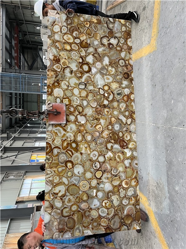 Brown Agate Semiprecious Slabs Translucent Stone Slabs