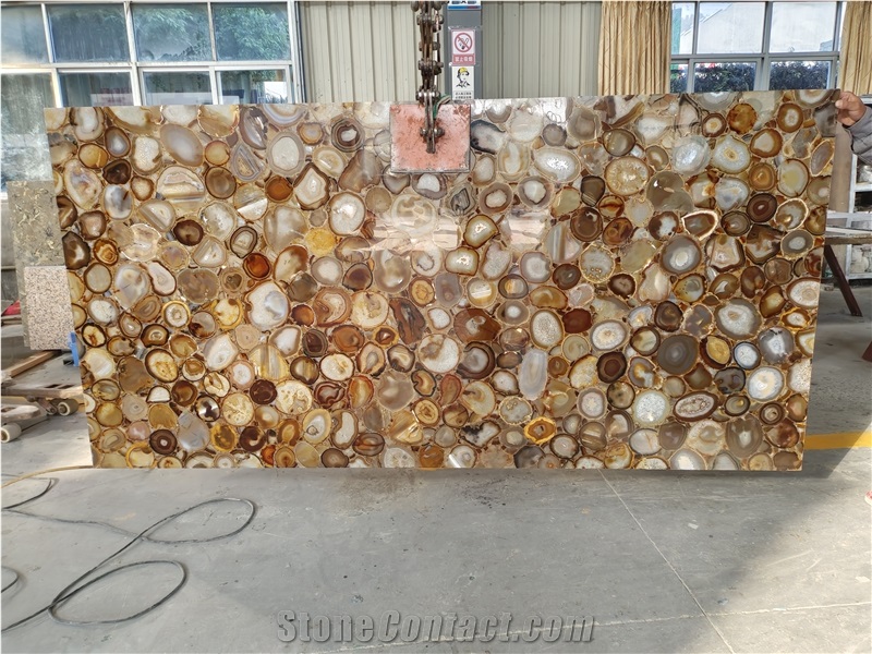 Brown Agate Semiprecious Slabs Translucent Stone Slabs