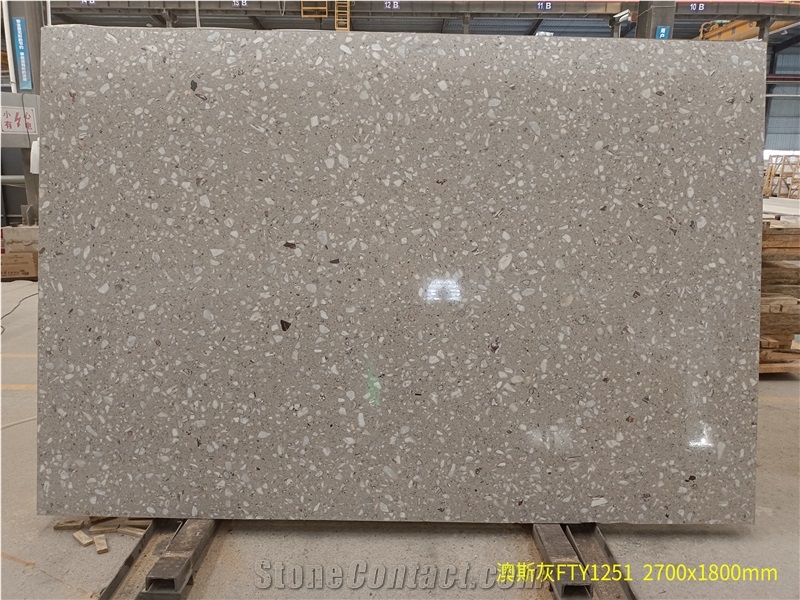 Beige Engineered Stone Slabs FTY1251