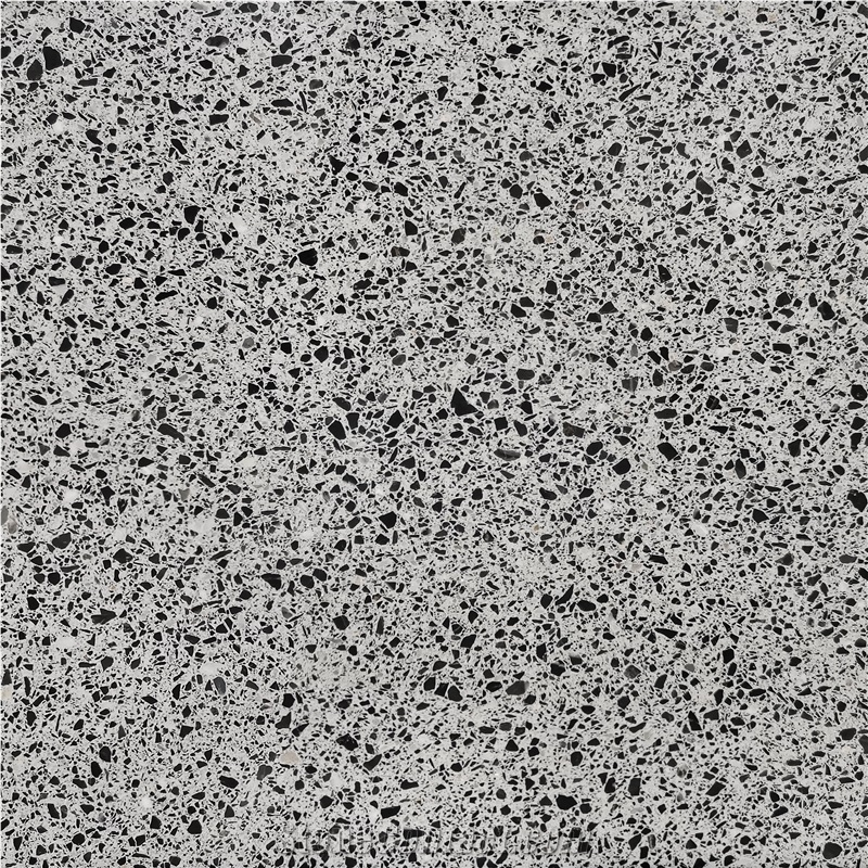 Black Terrazzo Slabs And Floor Tiles