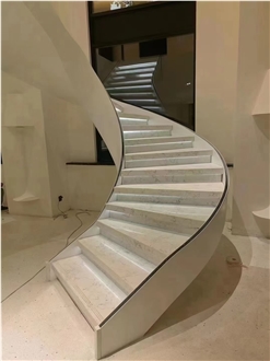 Calacatta Artificial Marble Spiral Stairs