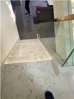 Calacatta Artificial Marble Spiral Stairs