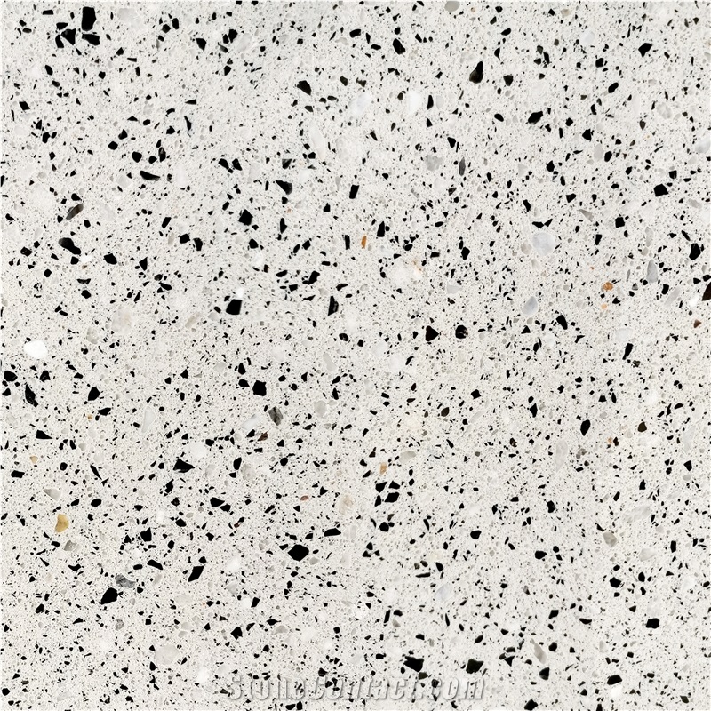 Cheap Artificial Matt White Terrazzo Floor Tiles