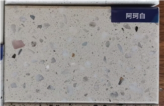 Cheap Artificial Matt White Terrazzo Floor Tiles