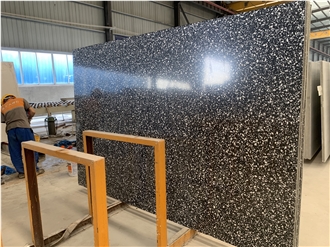 Polished Glazed Low Silicon Terrazzo Slabs, Floor Tiles