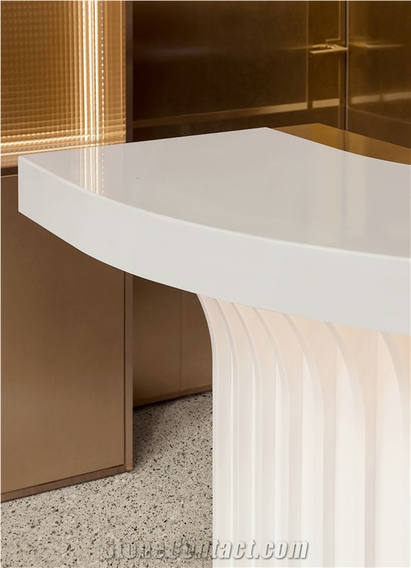 Pure White Engineered Stone Slabs FTY2408