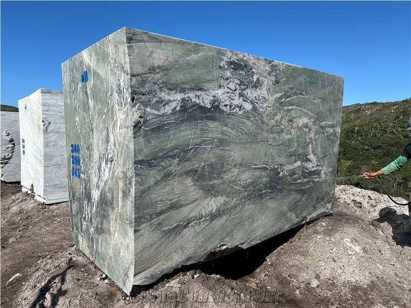 Royal Green Quartzite - Amazzoni Green Quartzite Blocks