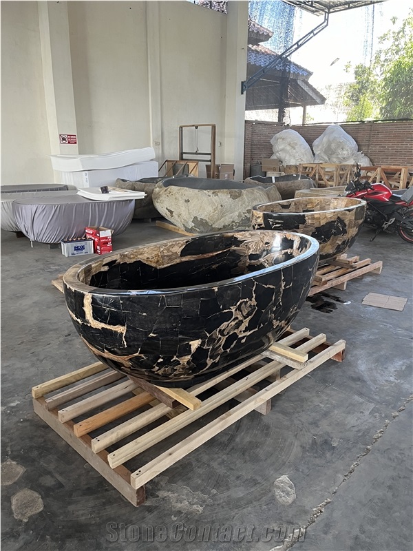 Petrified Wood Oval Bathtub