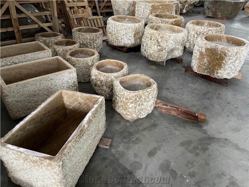Rectangular Trough Onyx Planters