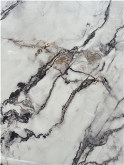 Full Body Printed Fendi White Quartz Slabs