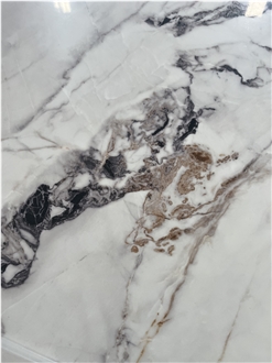 Full Body Printed Fendi White Quartz Slabs