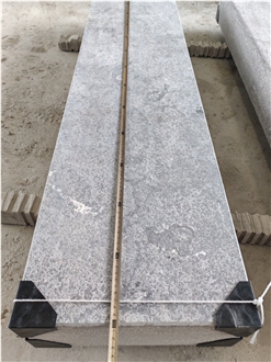 Blue Limestone Block Steps Flamed