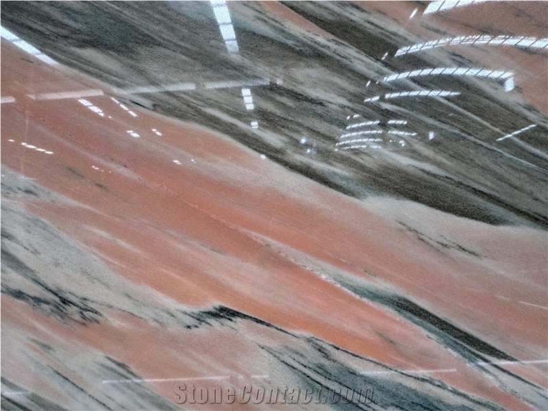 Natural Pink Crystal Marble Slabs For Sale