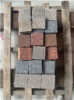 Porphyry Cobblestones Red Green Grey
