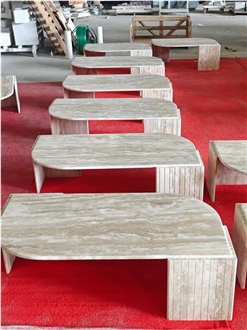 Luxury Marble Calacatta Viola Coffee Table For Hotel Decor