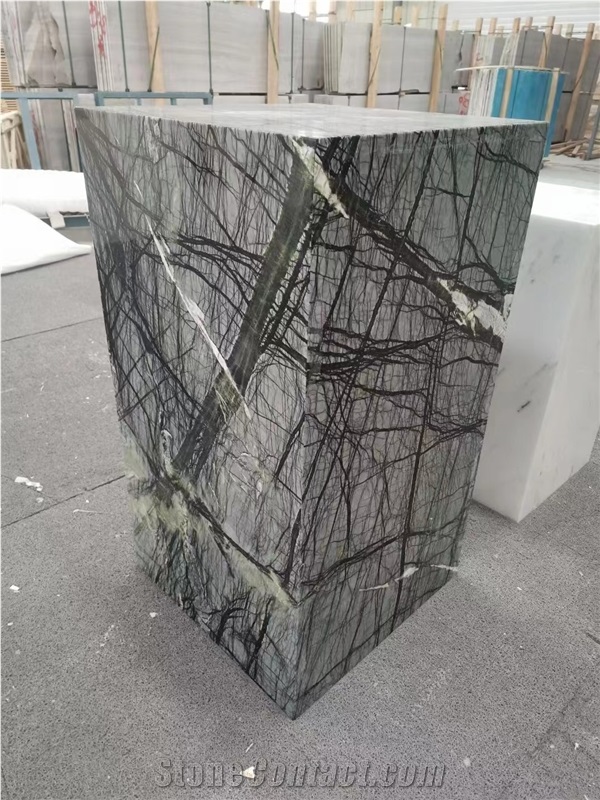 Luxury Marble Calacatta Viola Side Table For Hotel Decor