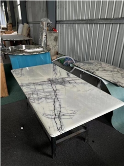 Marble Verde Guatemala Restaurant Table Tops For Hotel