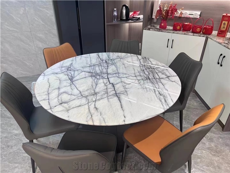 Marble Verde Guatemala Restaurant Table Tops For Hotel