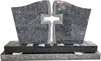 Blue Pearl Granite American Headstone 5