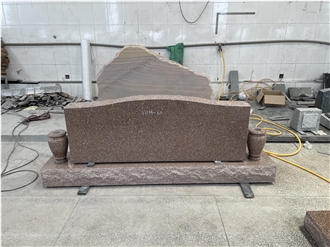 Misty Mauve Granite American Headstone 7