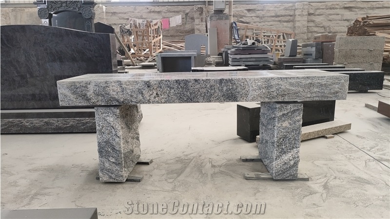 Ocean Wave Granite Memorial Bench 11