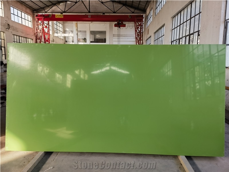 Pure Green Quartz Slabs