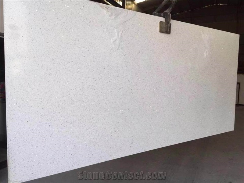 Stellar White Quartz Slabs