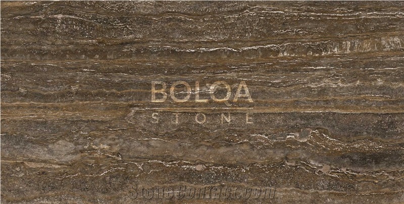Iran Brown Travertine Slabs - WOOD Travertine