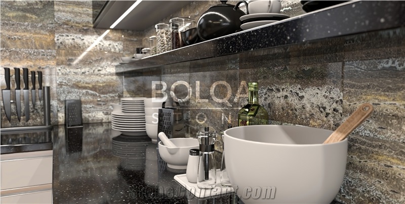 Iran Dark Brown Travertine Tiles - A.P