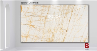 Iran Golden Lightning Marble Slabs