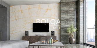 Iran Golden Lightning Marble Slabs