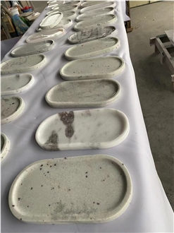 Polished Marble Fruit Tray, Service Tray, Home Decor Products