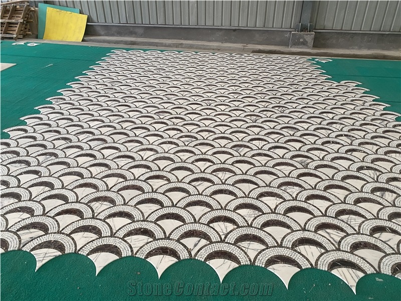 Customize Waterjet Cut Marble Inlay Medallion