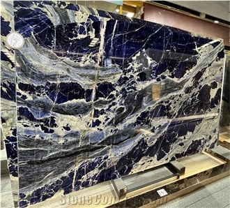 Luxury GLM Blue Cloisonne Marble Slabs For House Decoration