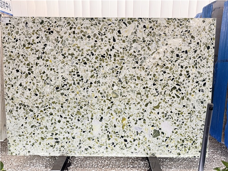 Green Jade Terrazzo Slabs Unique Style