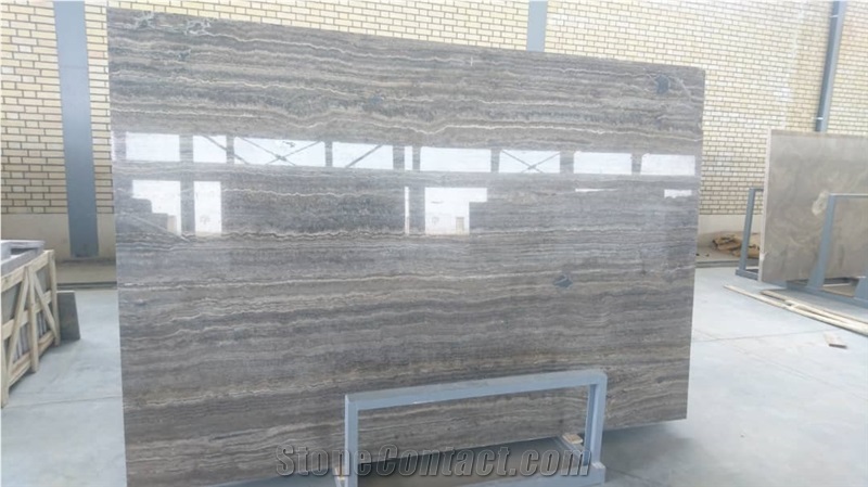 Silver Travertine Slabs