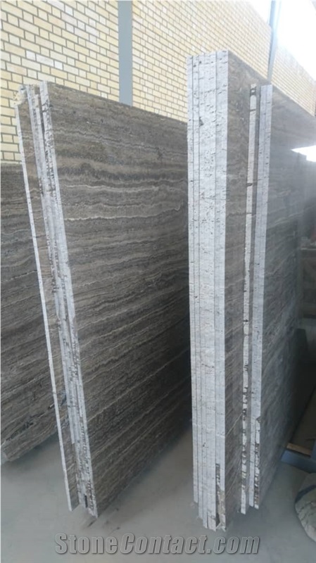 Silver Travertine Slabs
