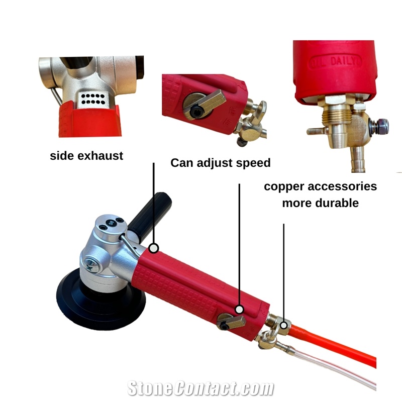 Air Wet Stone Polisher Side Exhaust 4In Premium Air Grinder