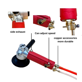 Air Wet Stone Polisher Side Exhaust 4In Premium Air Grinder