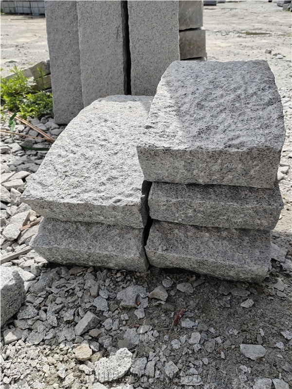 Bianco Crystal White Natural Granite Radius Garden Kerbstone