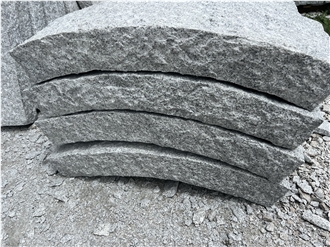 Bianco Crystal White Natural Granite Radius Garden Kerbstone