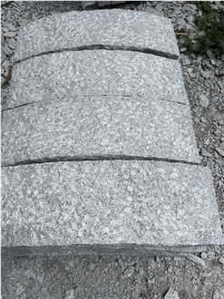 Bianco Crystal White Natural Granite Radius Garden Kerbstone