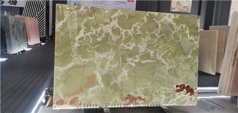Natural Multicolor Green Onyx Slabs For Wall