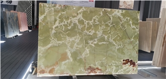 Natural Multicolor Green Onyx Slabs For Wall