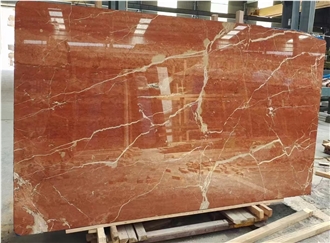 Polished Red Rosso Coralito Marble Slabs