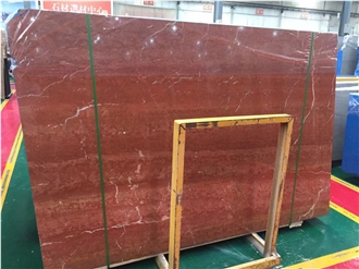 Polished Red Rosso Coralito Marble Slabs