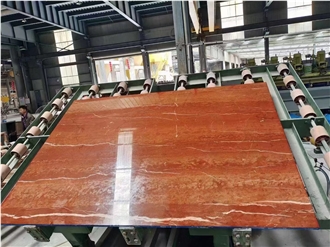 Polished Red Rosso Coralito Marble Slabs