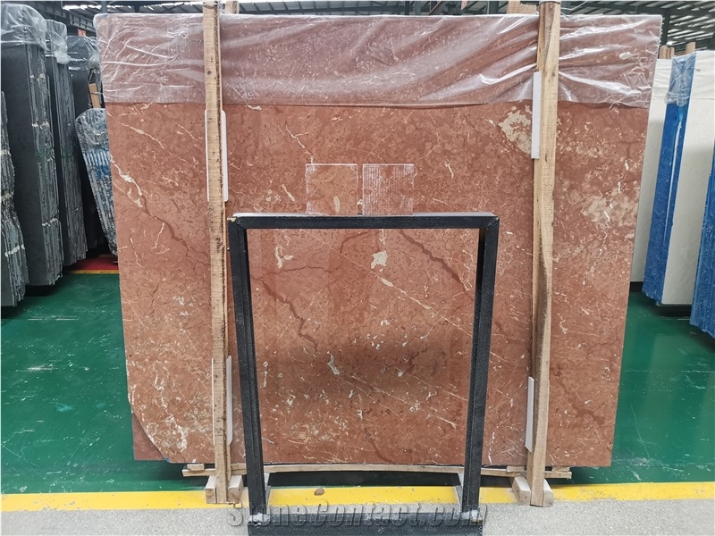 Polished Red Rosso Coralito Marble Slabs