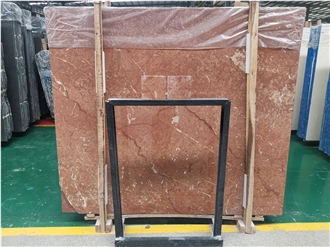 Polished Red Rosso Coralito Marble Slabs